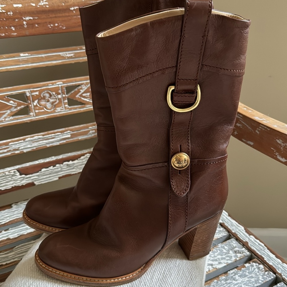 Coach A7018 Sandy E09 mid calf leather boot - Picture 4 of 4